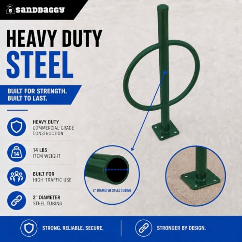 Post and Ring Bike Rack (Green)