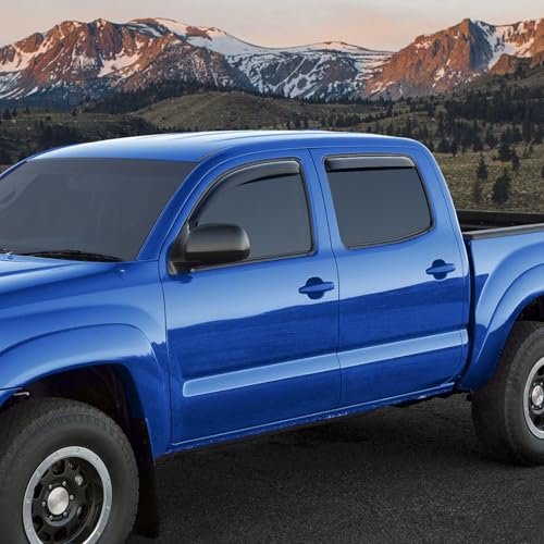in Channel Rain Guards for Toyota Tacoma Double Cab 2005 (Tacoma 2005-2015 Double Cab)