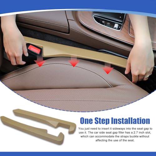 2PCS Car Seat Gap Filler (Beige)
