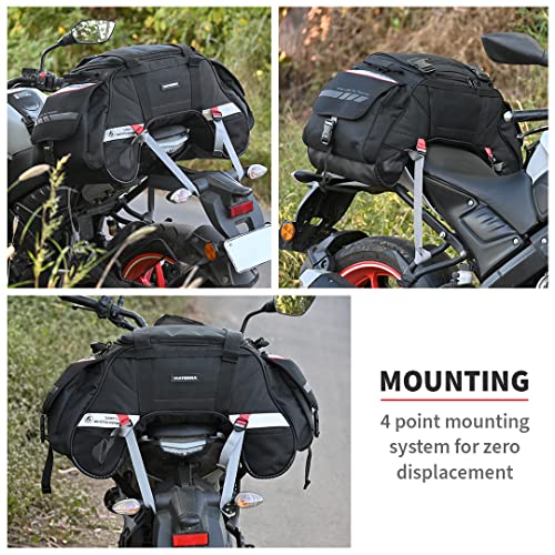 Claw Mini 48L Waterproof Motorcycle Tail Bag Black (Black)