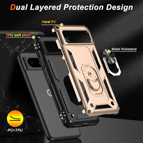 for Google Pixel 8 Case with Screen Protector (Yellow / Google Pixel 8)