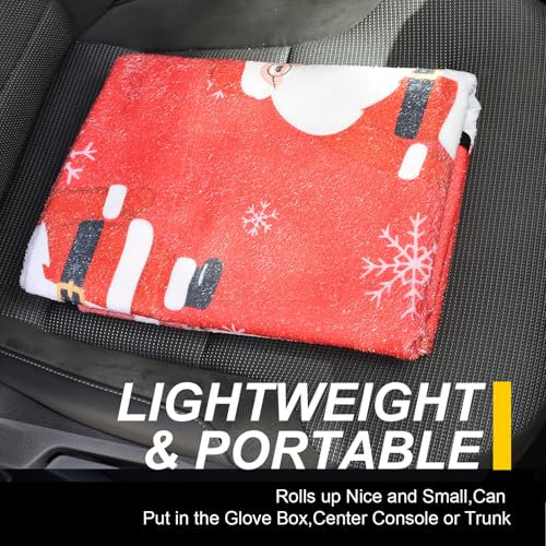 Back Seat Cover for Car Trucks Van SUV Jeep (Rear Bench Seat Towel / Santa Claus)