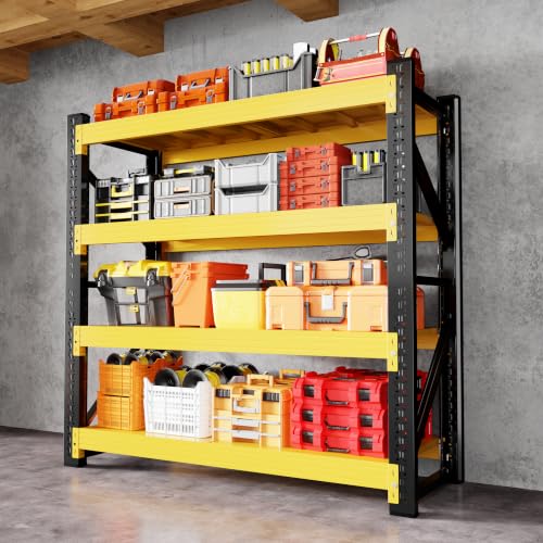 Metal Storage Rack (Black&yellow / 59.1"*23.7"*78.7")
