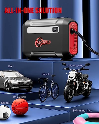 R8 Tire Inflator Portable Air Compressor (Red)