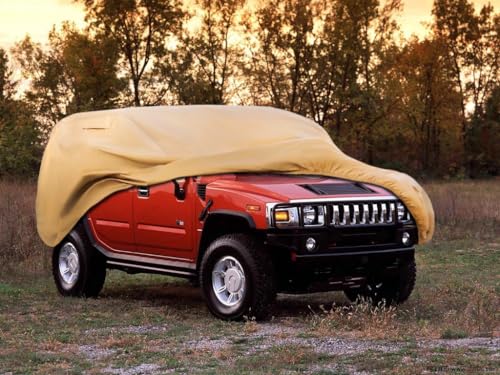 Heavy Duty Outdoor Car Cover Custom Fit for 2003 (Custom Fit Hummer H2 / brown)
