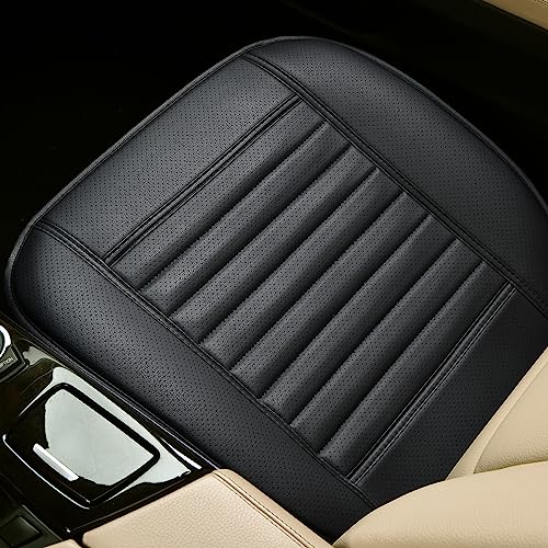 2pc Edge Wrapping Comfortable Car Front Seat Covers (Black / 2x Bottom Seat Covers)