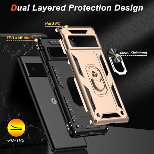for Google Pixel 6 Pro Case with Screen Protector (Yellow / Google Pixel 6 Pro)