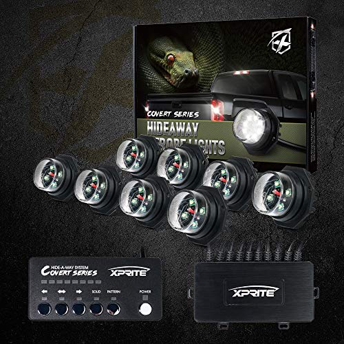 White LED Hideaway Strobe Lights Kit (White / 8 pcs)