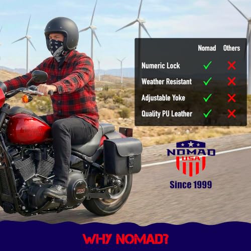 Nomad Motorcycle Saddlebags (One Size / Black)