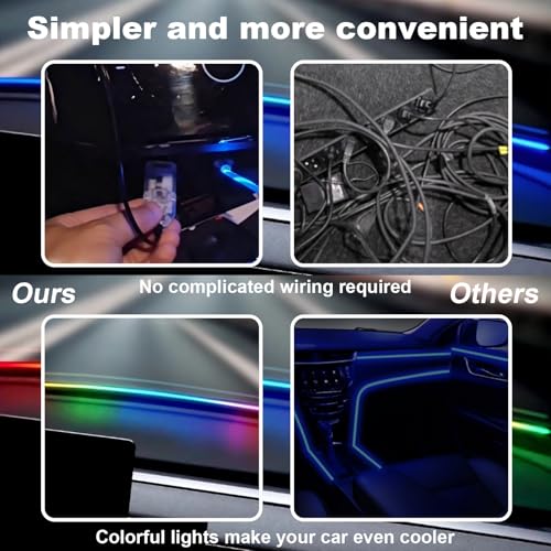 59" RGB LED Strip Lights for Car Interior