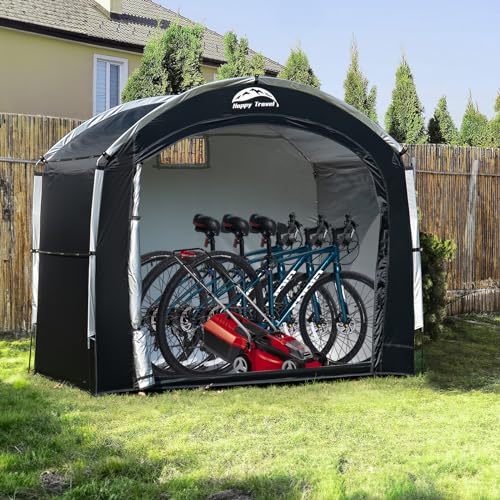 Outdoor Waterproof Bike Storage Tent Shed for 2 (5x7.3x6.2ft)