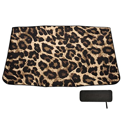 Leopard Print Windshield Sun Shade Umbrella Foldable Animal Car Front Window Sunshade Blocks UV Rays Heat Keep Vehicle Cool (multi 13)