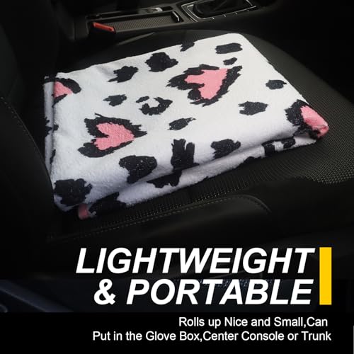 Car Seat Cover Protector Front Seats (Rear Bench Seat Towel / Leopard Print)