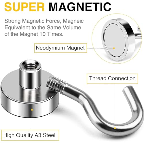 Magnetic Hooks (Silver / 0.63in)