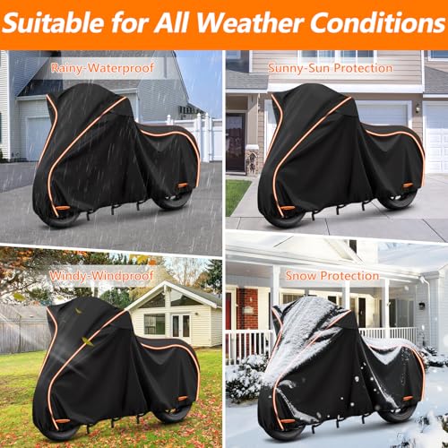 420D & Cotton Lining Waterproof Motorcycle Cover for Honda Africa Twin (Black / for Honda Africa Twin)