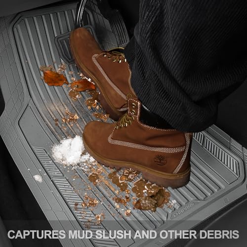 Heavy Duty Sporty Rubber Car Mats (gray)