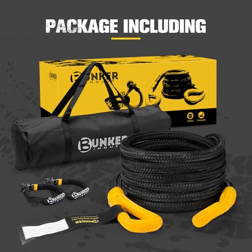 1.25"×20ft Kinetic Recovery Rope with 2 Soft Shackle Kit (1.25in×20ft)