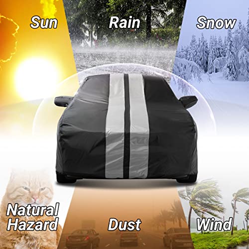Car Cover All Weather for 1993 (Black / Gray (Stripe) / 7. Camaro 1993-2002)