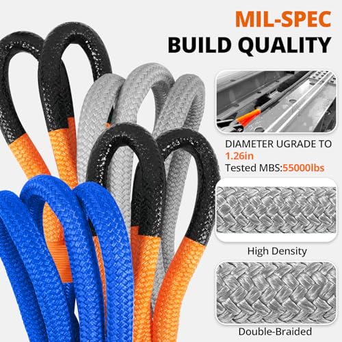Kinetic Recovery Tow Rope (Blue / 1.26"x30ft)