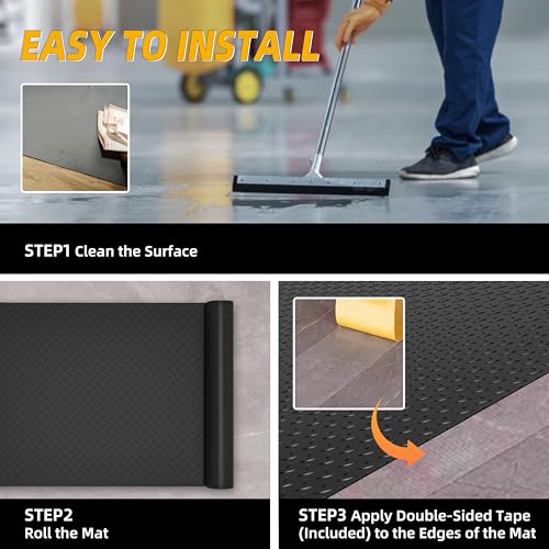8.2 x 23 ft Garage Floor Mat (Black / 8.2 x 23 ft)