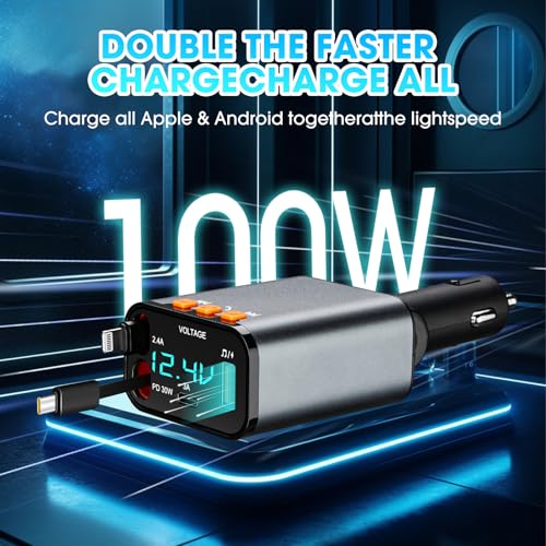 Retractable Car Charger (Black)