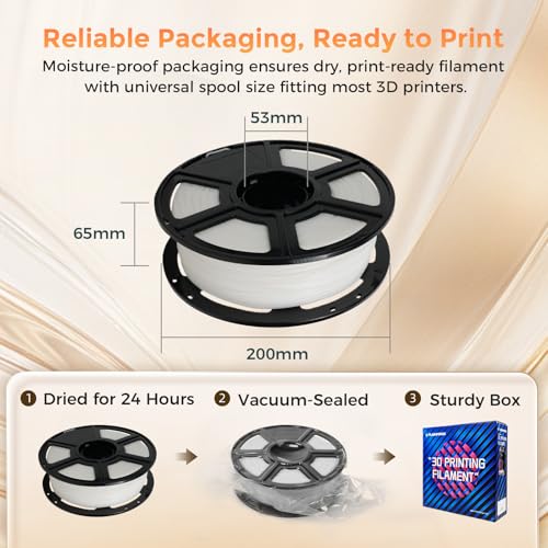 PLA Filament 1.75mm + (Matte White)