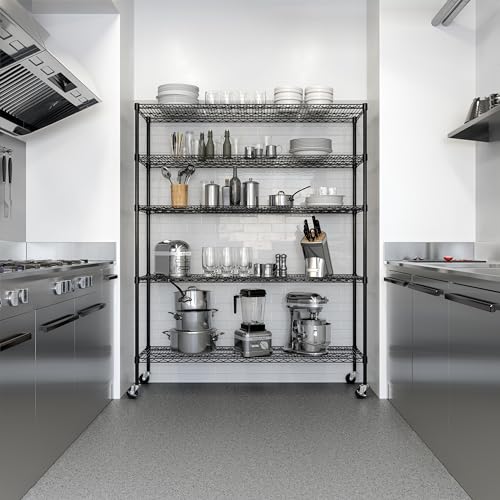 UltraDurable 5 (Black / 5-Tier Shelving, 60" W x 18" D)