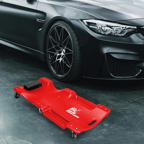 TRP6240 Torin Blow Molded Plastic Rolling Garage (Red Rolling Creeper)