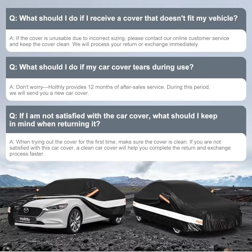 10 Layers Sedan Car Cover Custom Fit for Mazda 6 (Black Gray / Custom Fit for Mazda 6)