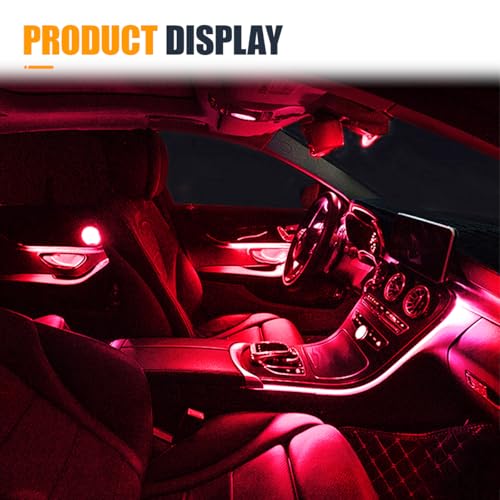 EL Wire Interior Car LED Strip Lights (Red)