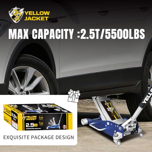 2.5 Ton Floor Jack Aluminum and Steel Racing Car Jack (Blue / 2.5T low profile dual pump)