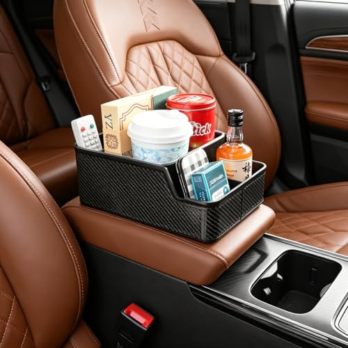 Car Front Seat Organizer with Compartment (black)