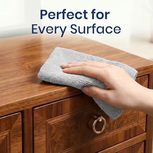 Microfiber Cleaning Cloth Roll (75 Count (Pack of 1) / Grey)