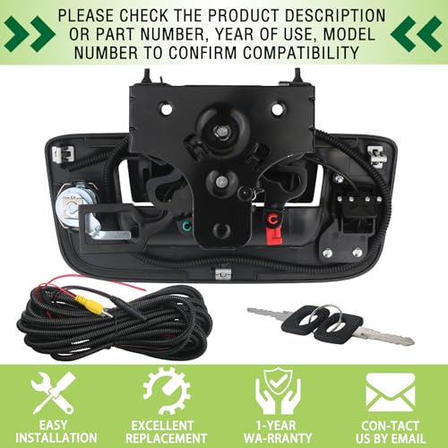 Backup Camera Tailgate Handle Rear View Camera Liftgate Latch Handle with Key Lock Cylinder Black Compatible with 2007 (2007-2014 Black)