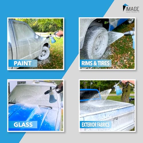 Image Wash (1-Gallon Platinum Wash Car Soap Concentrated pH-Neutral Foam Soap for Foam Cannon & Bucket wipe Safe for Wax Ceramic Coatings High Lubricity Biodegradable Formula with Bubble Gum Scent (128 Fl Oz (Pack of 1))