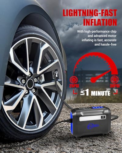 R8 Tire Inflator Portable Air Compressor (Blue)
