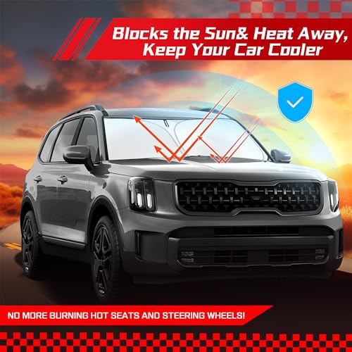 Windshield Sun Shade for Kia Telluride 2020 (for Kia Telluride 2020-2026)