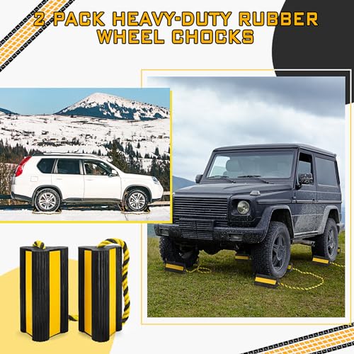 4 Pair Heavy Duty Wheel Chocks for RV Trailer