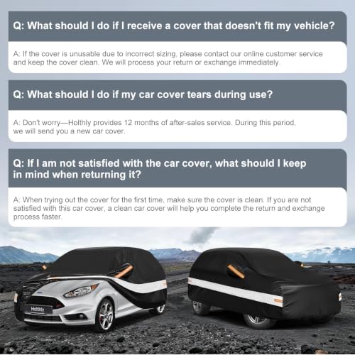 10 Layers Hatchback Car Cover Custom Fit for Ford Fiesta (Black Gray / Custom Fit for Ford Fiesta)