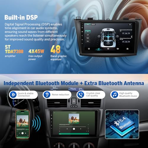 4+64GB 9" Android 14 Car Stereo for Mazda 3 2010 (Mazda 3 4+64GB)