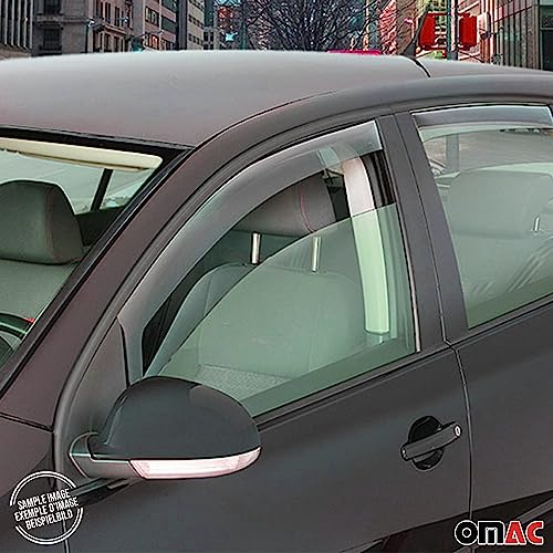 Front Bug Shield Hood Deflector & Window Visor for Mercedes Metris 2016 (Metris 2016-2024 / Deflectors Set)