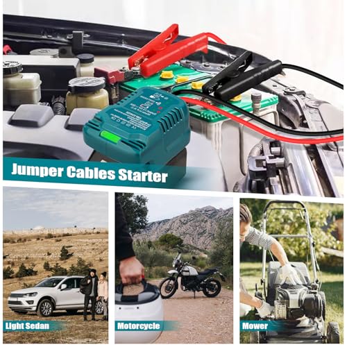 Jump Starter Adapter for Makita 18V Battery with Jumper Cable Clamps Portable Car Charger Jump Starter (For Makita)