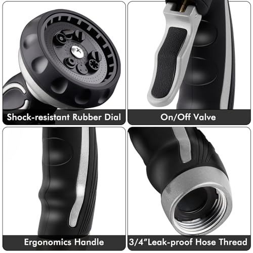 Hose Nozzle with Easy Self (Silver)