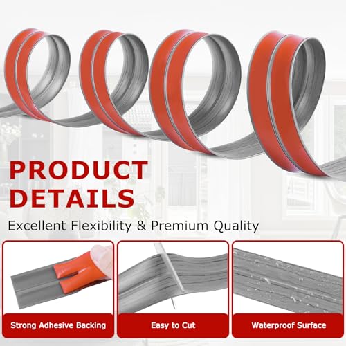 Wall Corner Protector Peel and Stick Corner Trim Molding (2.4 In x 40 Ft / Light Gray Wood)