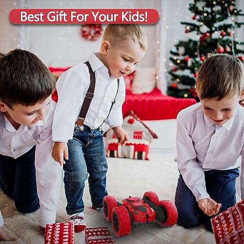 RC Stunt Car for Kids Ages 6 (Red / Standard (Headlights))