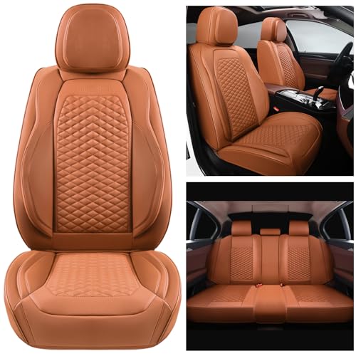 Car Seat Covers Full Set (5 Pack / Brown)