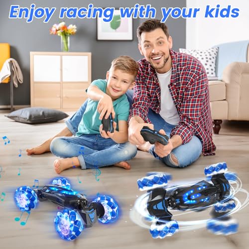 Gesture Sensing RC Stunt Car (Blue)
