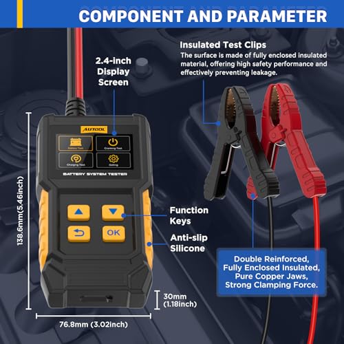 Car Battery Tester 12V 24V Cranking Charging Load 30 (BT 360)