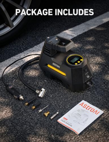 AIRUN H1 Tire Inflator Portable Air Compressor (Medium / Yellow)