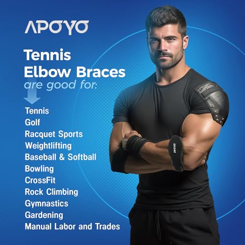 Tennis Elbow Strap for Women & Men (Black (Single) / One Size)